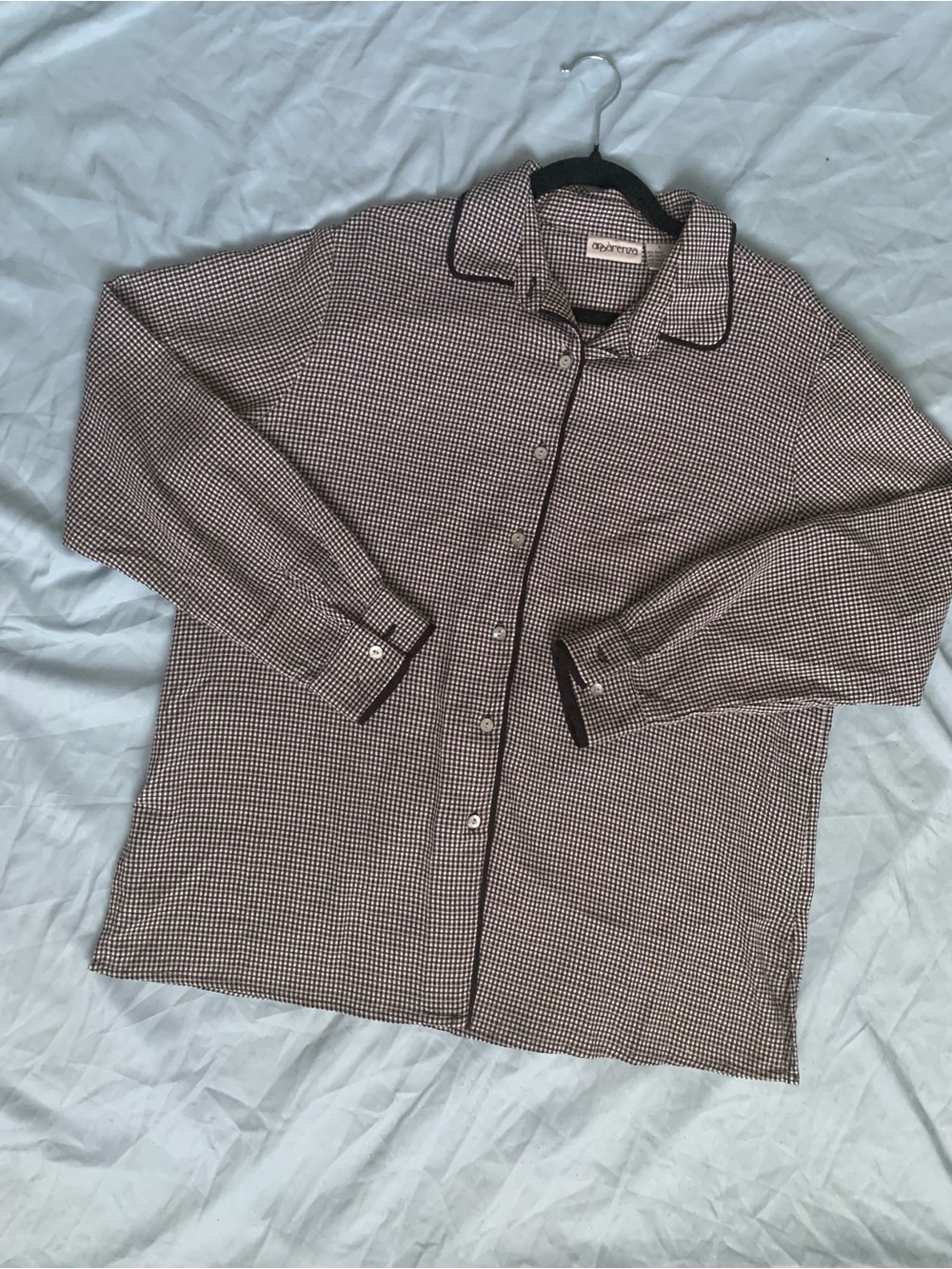 Apparenza Black and White Gingham Shirt